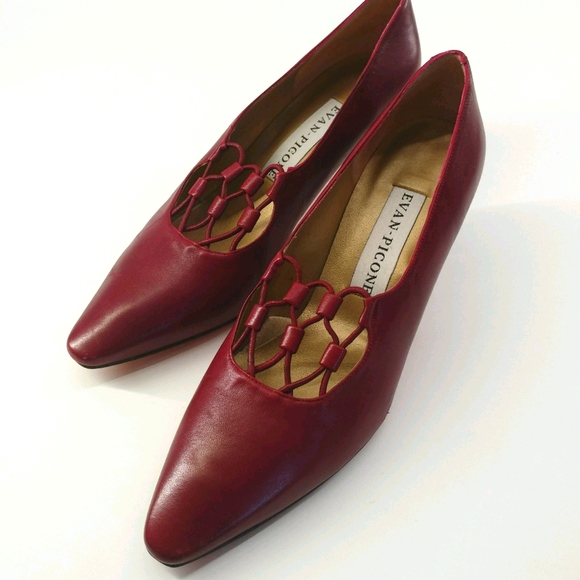 Evan Picone Shoes Evan Picone Dark Red Heels Poshmark